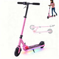 Child Electric Scooter 150W for Ages 6-12, 10 MPH & 7 Mile Range, Adjustable Speed & Height, Colorful LED Lights & Display