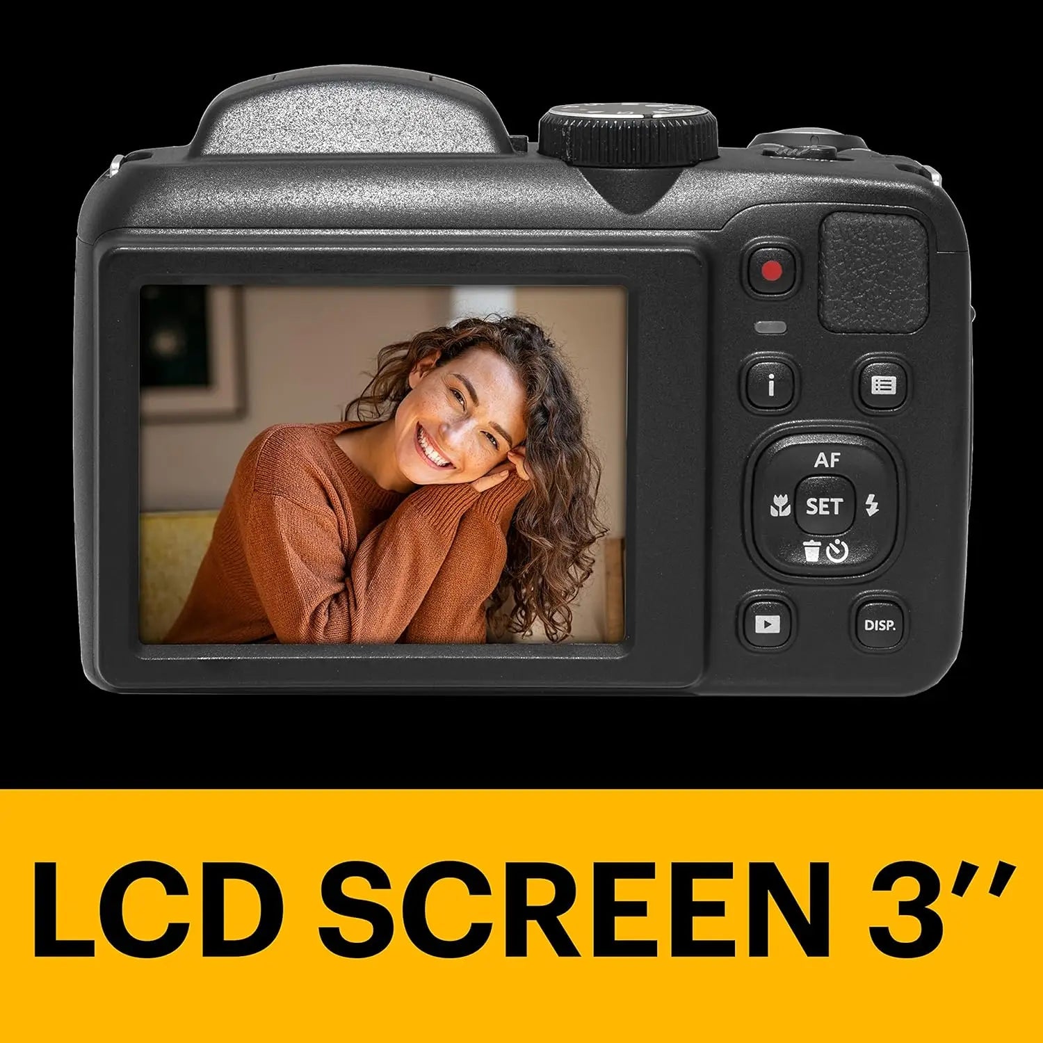 16MP Digital Camera KODAK PIXPRO AZ255 3 Inch LCD 1080P FHD Video Camera Professional Vlog 25X Optical Zoom 24mm Wide Angle OIS