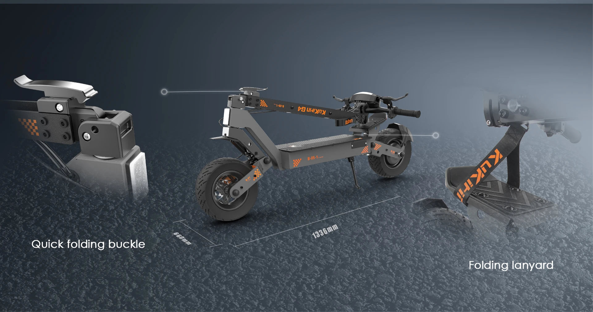 KuKirin G4 Off-Road E-Scooter 2000W Motor 60V/20ah 11" Rugged Tires 70km/h & 75km Range All-Terrain Adult E Scooter